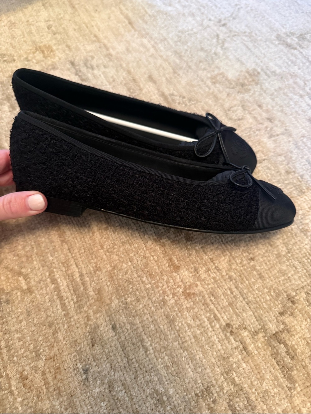 CHANEL Black Tweed 38.5 - Picture 3 of 7